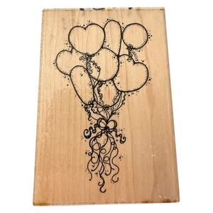 JRL Designs Confetti Balloons Bunch  U117 Large Rubber Stamp